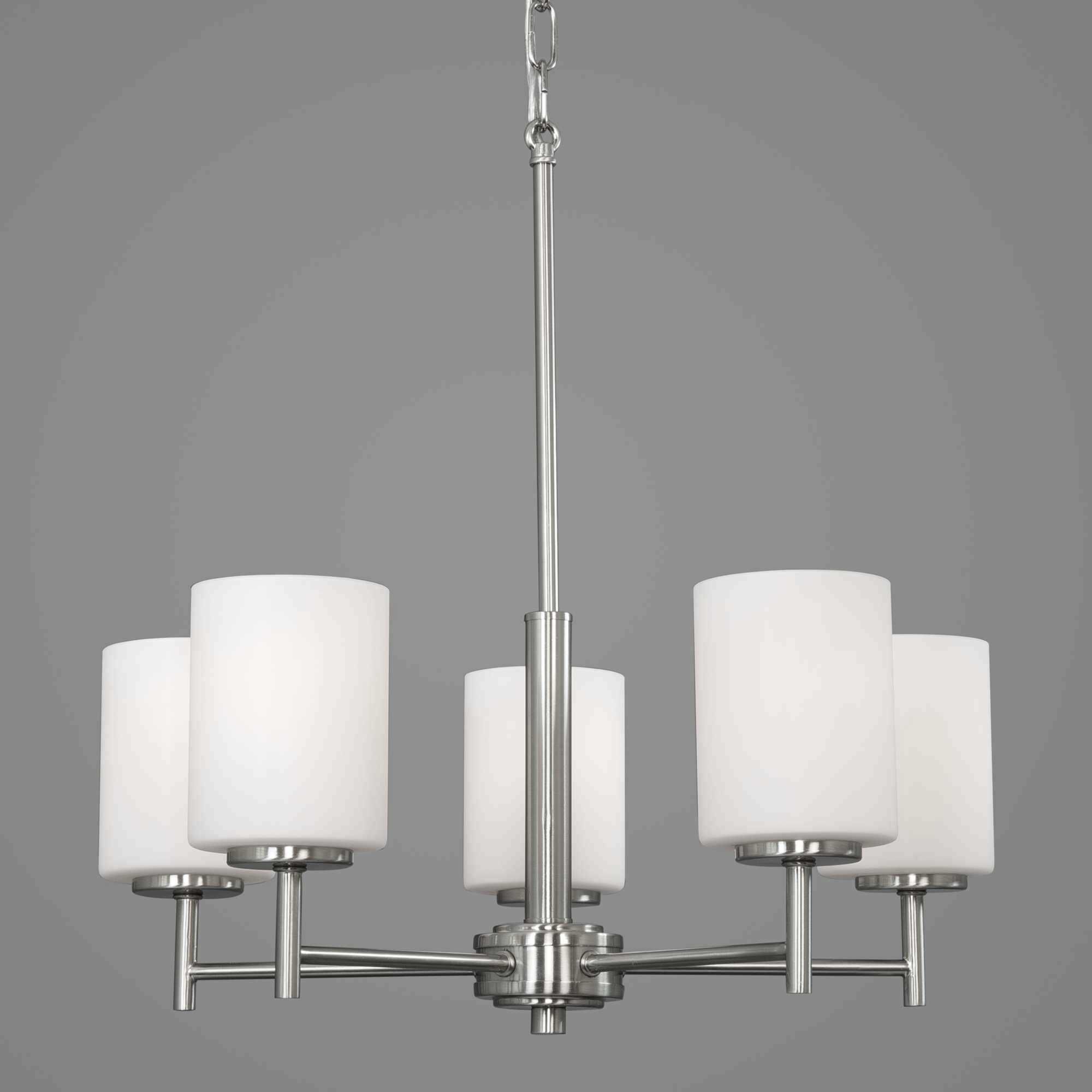 Replay 5 Light 21 inch Brushed Nickel Chandelier Ceiling Light